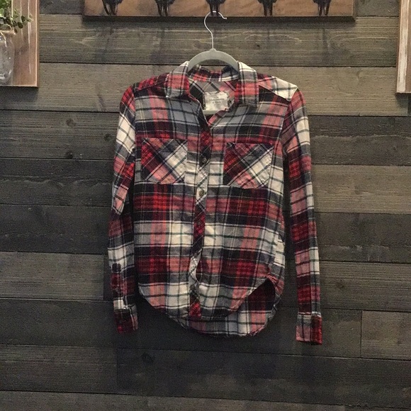 Abercrombie & Fitch Button Down Plaid Flannel - Picture 1 of 8